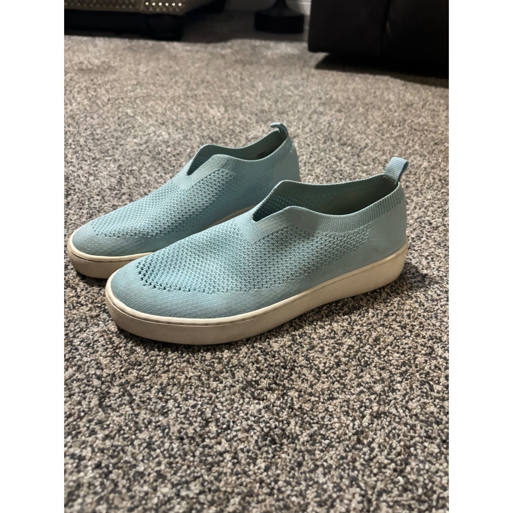 Volatile Womens Light Blue Knit Slip On Sneakers Size 7 UQ007 Casual Shoe